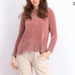 NWT Style & Co. Women's Chenille Sweater - Rose/dark mauve PL